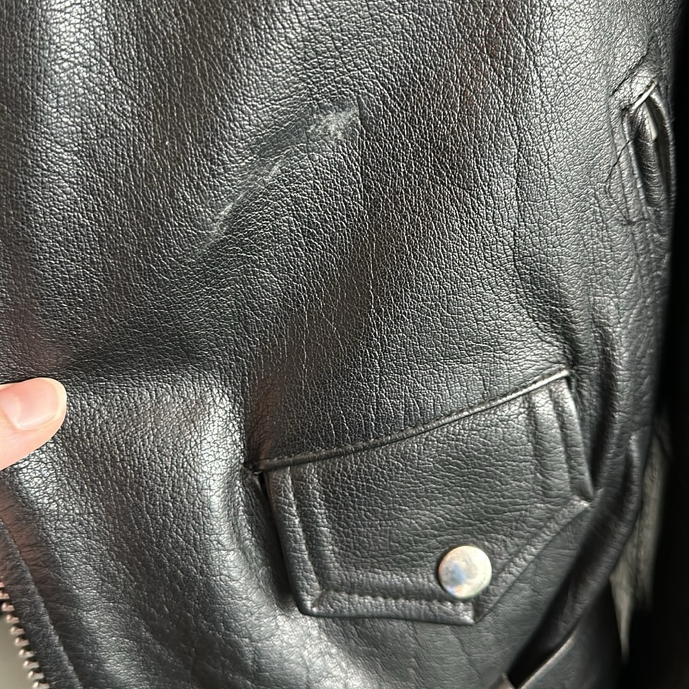 Source Unknown Black Leather Jacket - image 2